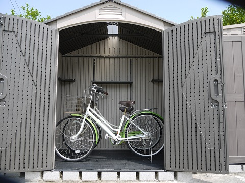 おしゃれ物置に自転車は入る 収納力をチェック 外構 庭 リフォーム エクステリア情報